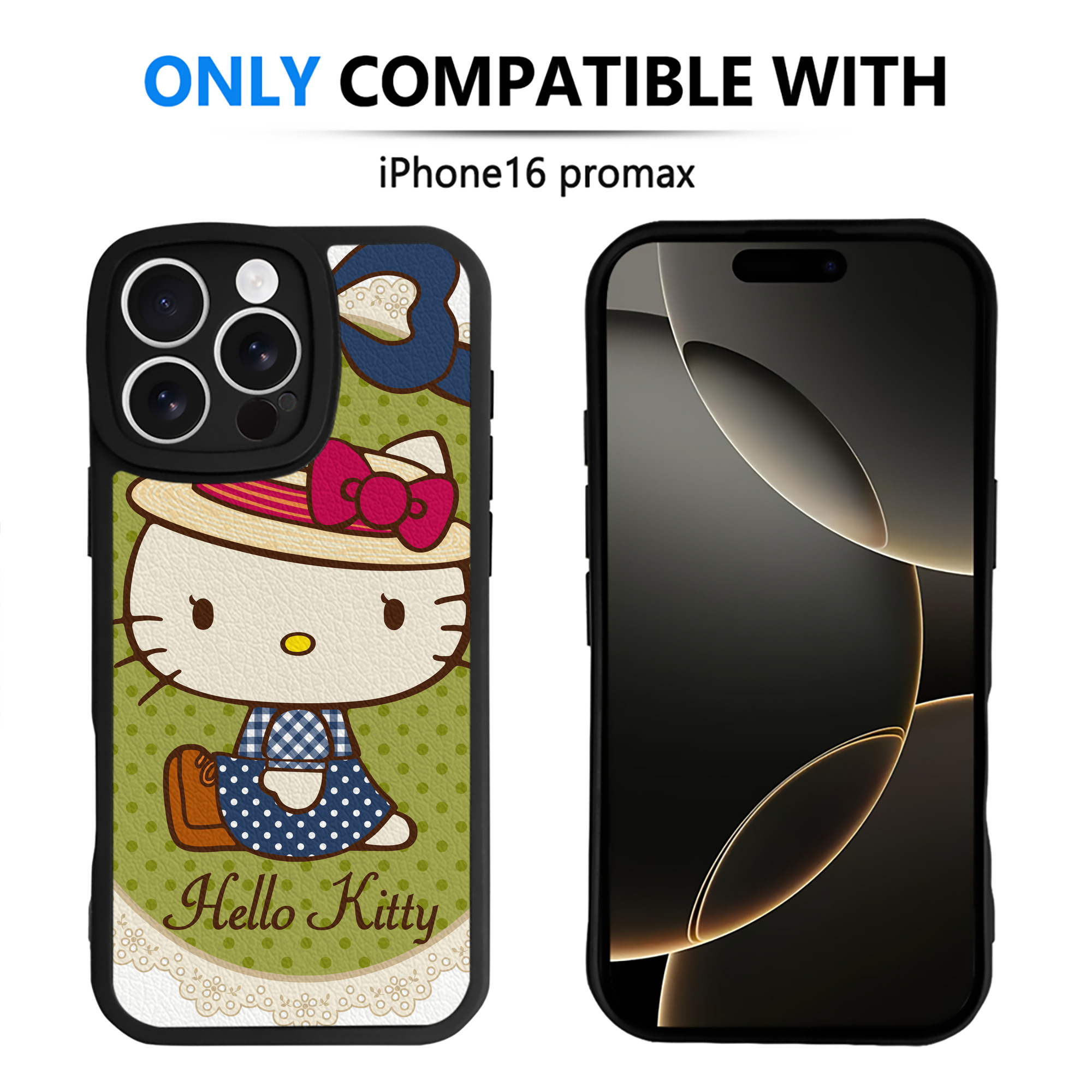（画像用） Hello Kitty ハローキティ 【iPhone 16シリーズ対応】シリコンスマホケース（レザー調） 材質：シリコン